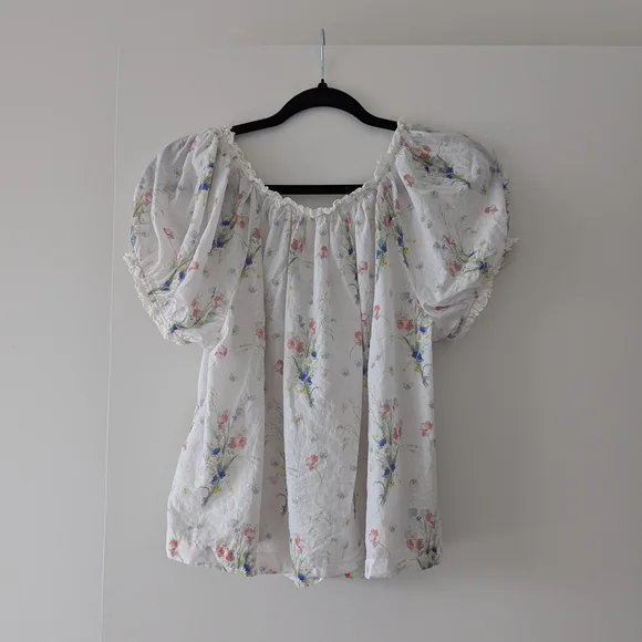 Doen Frederica Blouse In Painted Bouquet - Picture 6 of 7